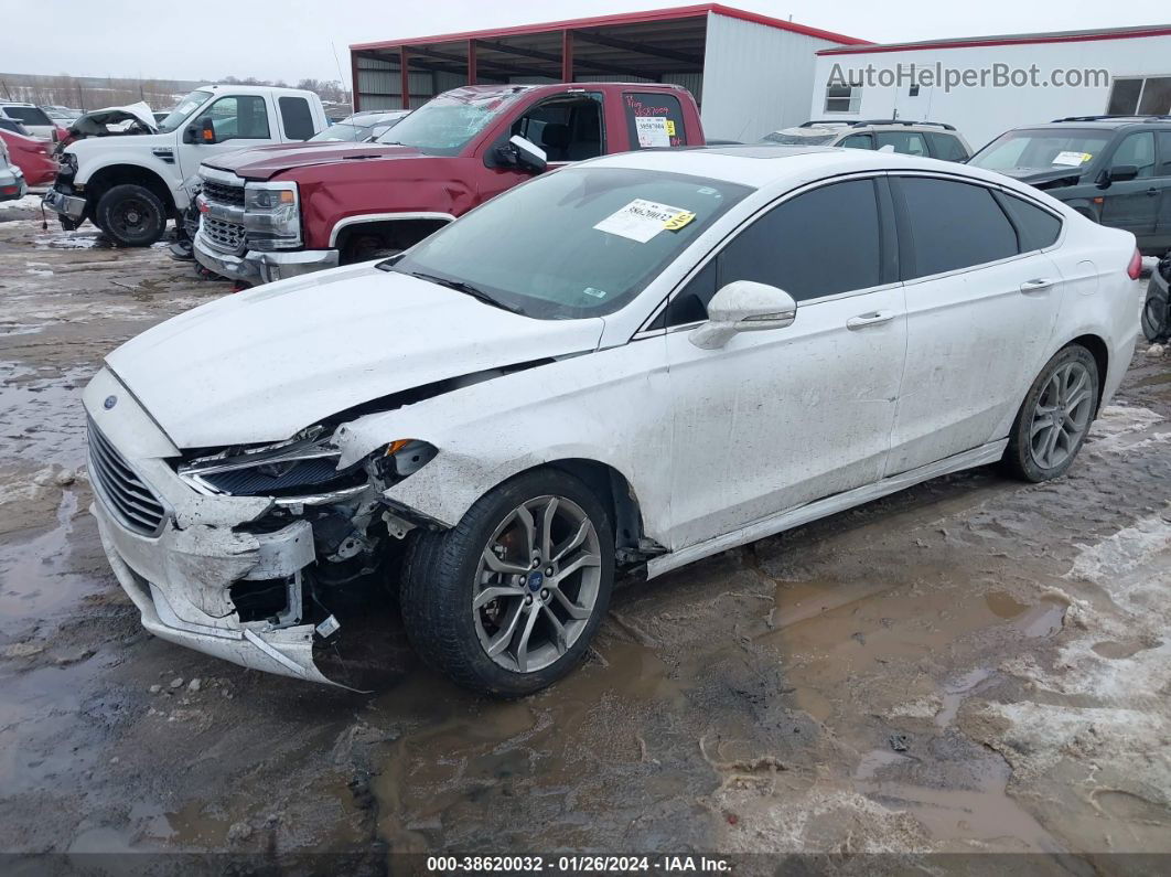 2019 Ford Fusion Sel Белый vin: 3FA6P0CD4KR269437