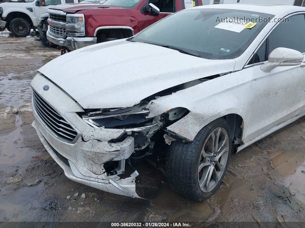 2019 Ford Fusion Sel Белый vin: 3FA6P0CD4KR269437