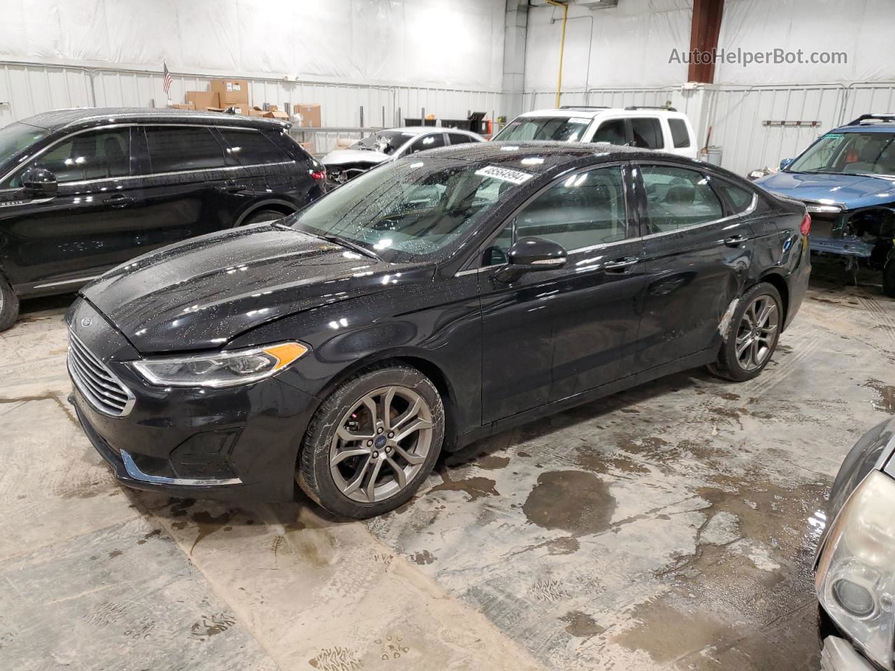 2020 Ford Fusion Sel Черный vin: 3FA6P0CD4LR124285