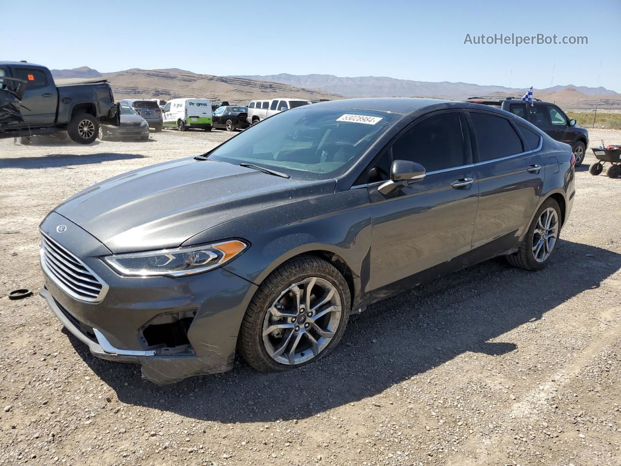 2020 Ford Fusion Sel Gray vin: 3FA6P0CD4LR205299