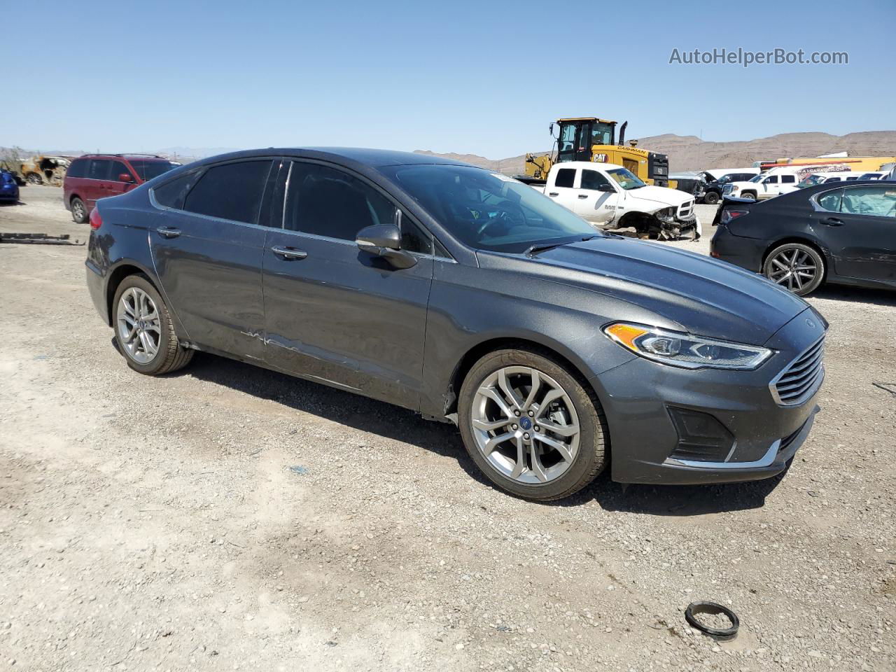 2020 Ford Fusion Sel Gray vin: 3FA6P0CD4LR205299