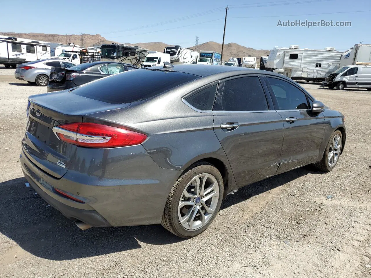 2020 Ford Fusion Sel Gray vin: 3FA6P0CD4LR205299