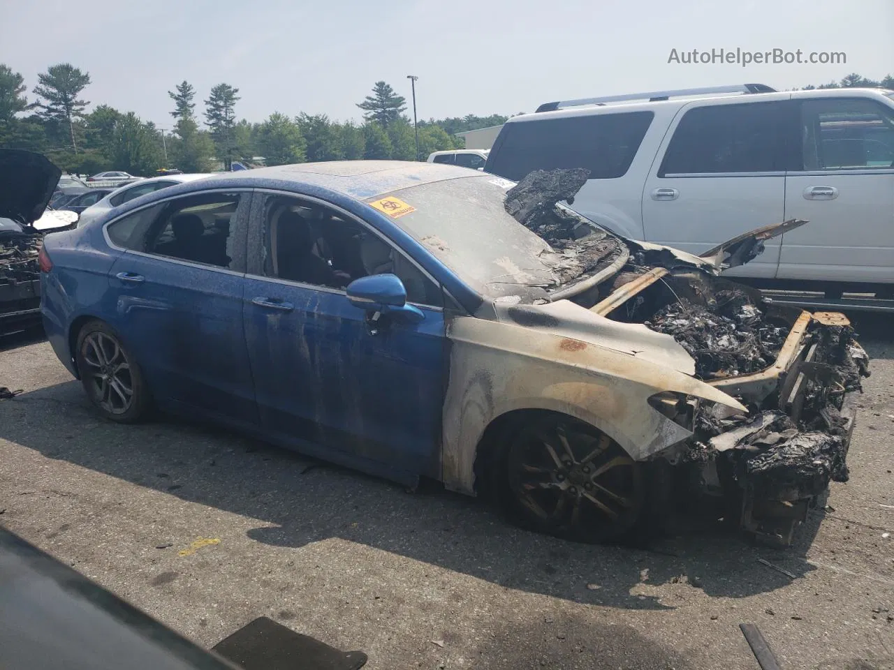 2019 Ford Fusion Sel Blue vin: 3FA6P0CD5KR151011