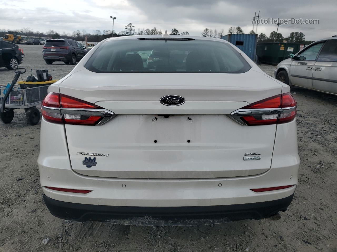 2019 Ford Fusion Sel White vin: 3FA6P0CD5KR281788