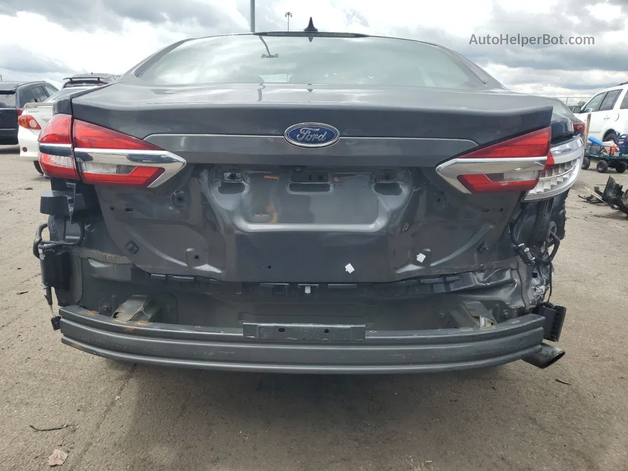 2019 Ford Fusion Sel Gray vin: 3FA6P0CD5KR286201