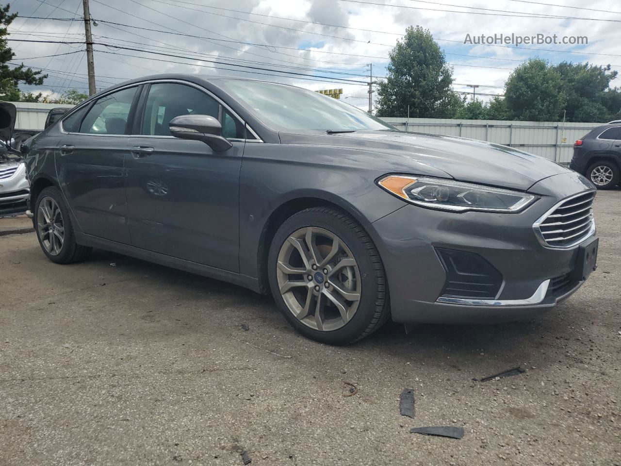 2019 Ford Fusion Sel Gray vin: 3FA6P0CD5KR286201