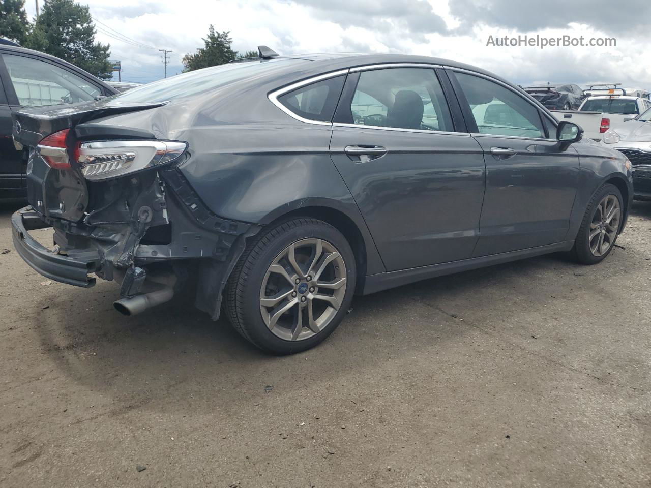 2019 Ford Fusion Sel Gray vin: 3FA6P0CD5KR286201