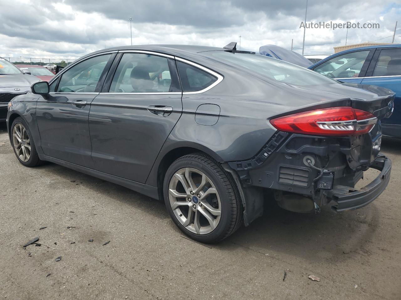 2019 Ford Fusion Sel Gray vin: 3FA6P0CD5KR286201