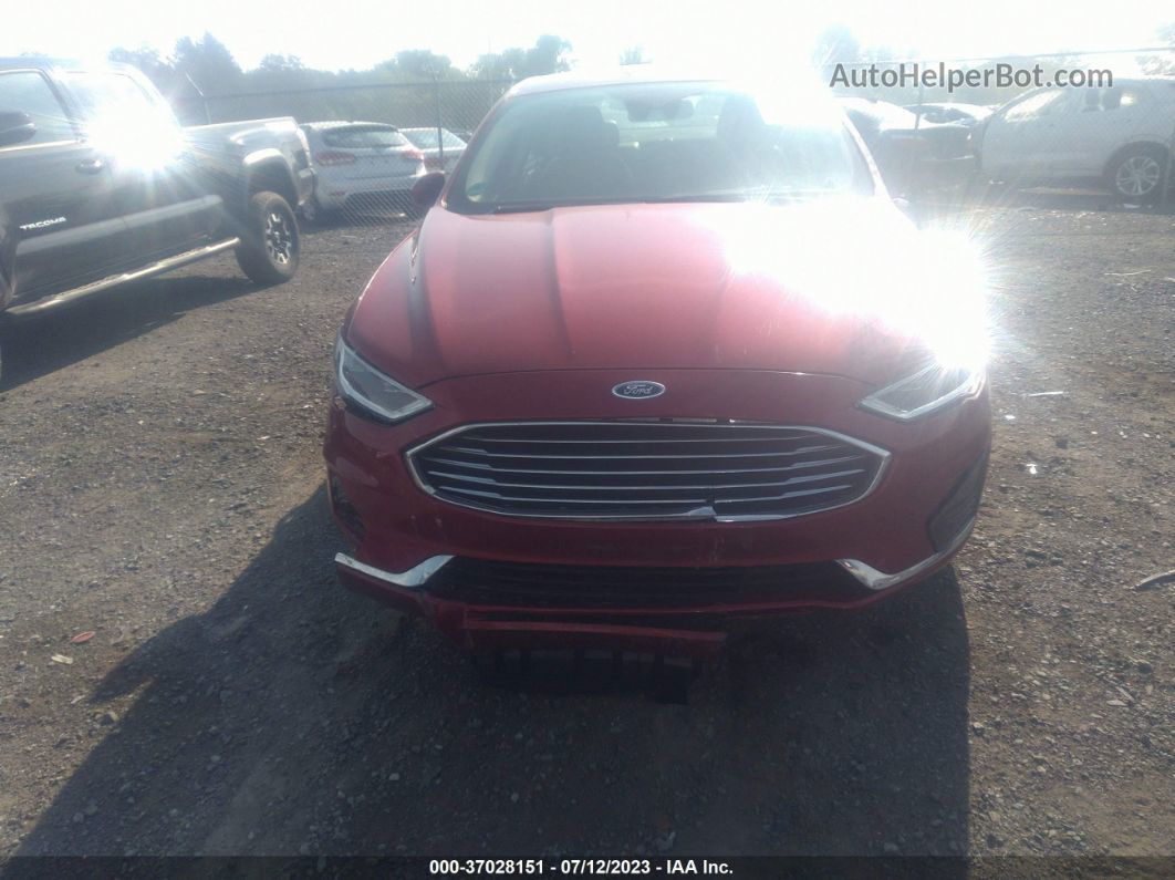 2019 Ford Fusion Sel Red vin: 3FA6P0CD6KR146075