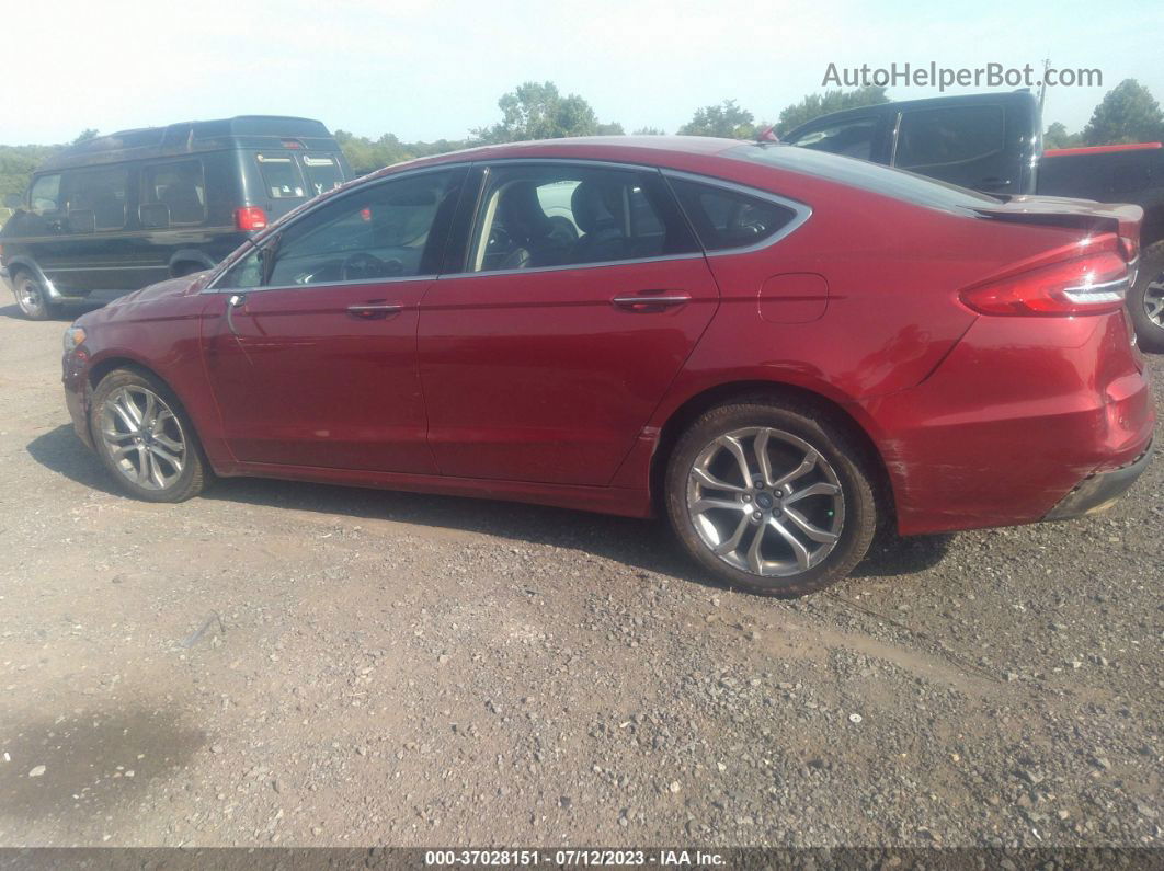 2019 Ford Fusion Sel Red vin: 3FA6P0CD6KR146075