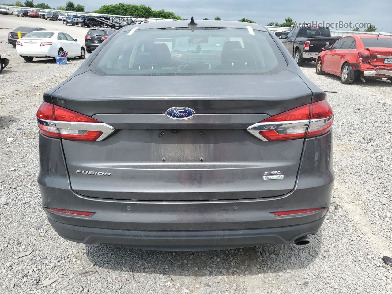 2019 Ford Fusion Sel Gray vin: 3FA6P0CD6KR233992