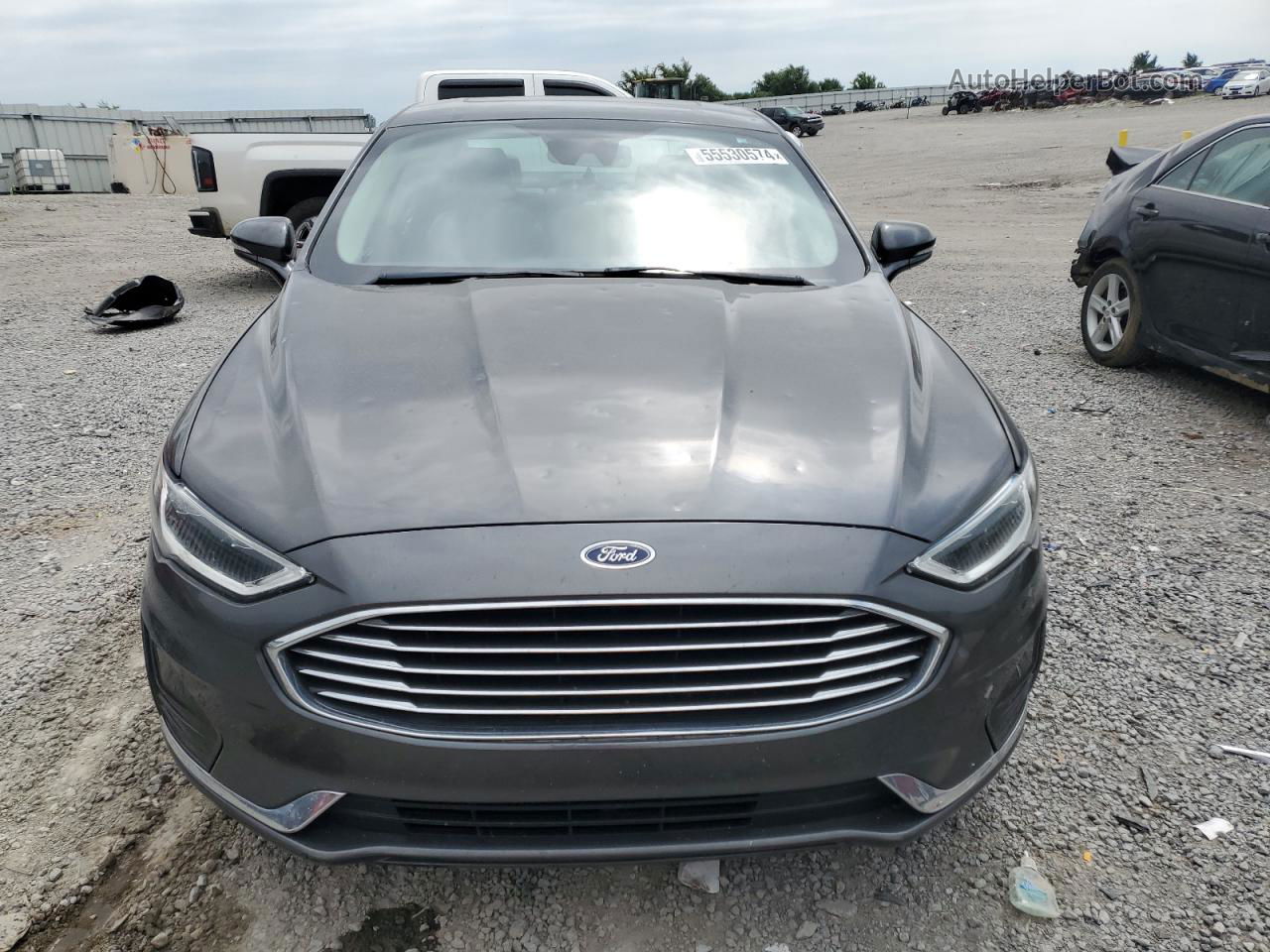 2019 Ford Fusion Sel Gray vin: 3FA6P0CD6KR233992