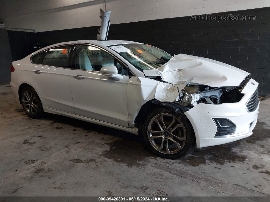 2019 Ford Fusion Sel White vin: 3FA6P0CD6KR237007