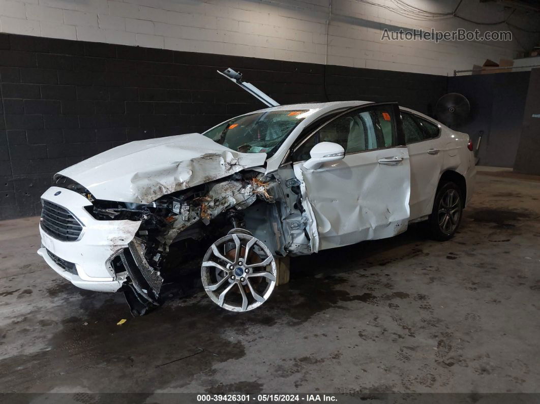 2019 Ford Fusion Sel White vin: 3FA6P0CD6KR237007