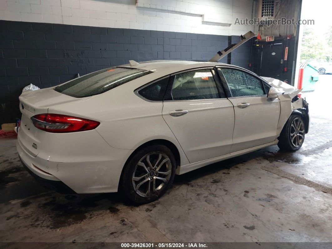 2019 Ford Fusion Sel White vin: 3FA6P0CD6KR237007