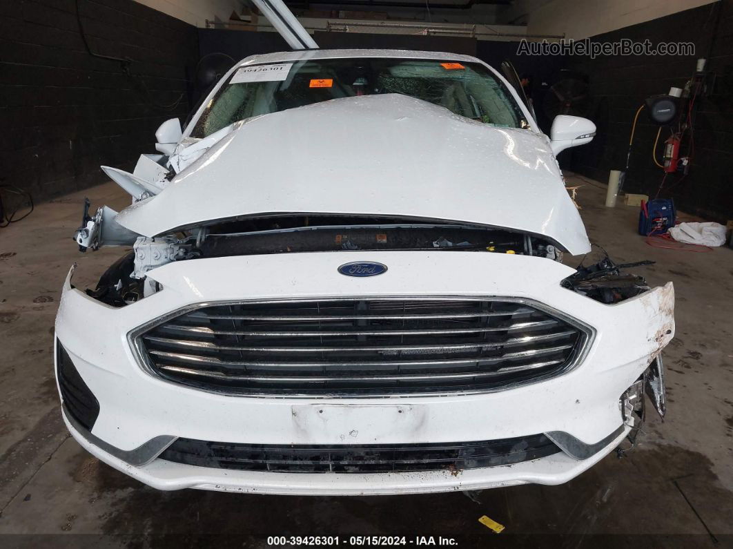 2019 Ford Fusion Sel White vin: 3FA6P0CD6KR237007