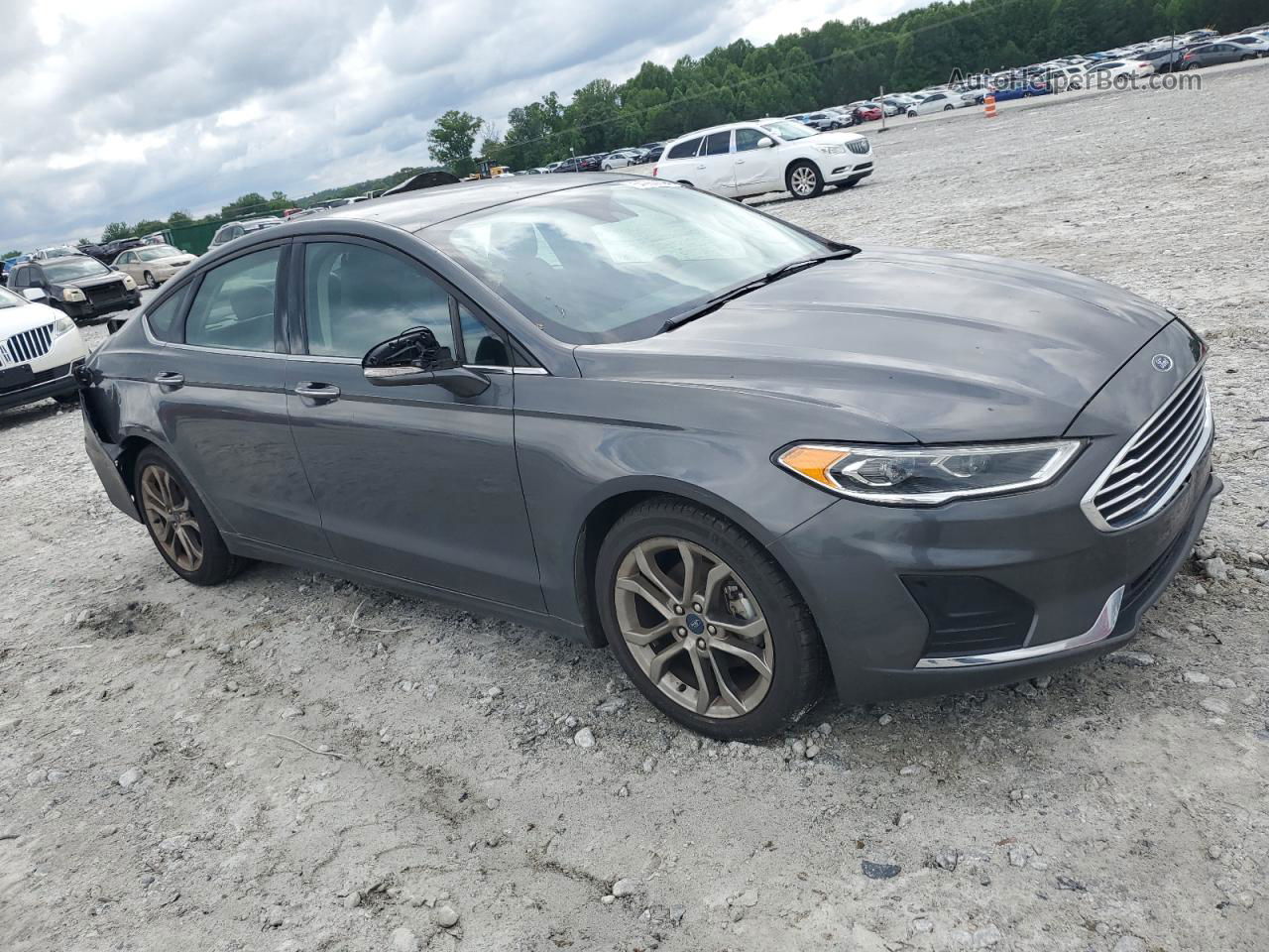 2020 Ford Fusion Sel Gray vin: 3FA6P0CD6LR154338