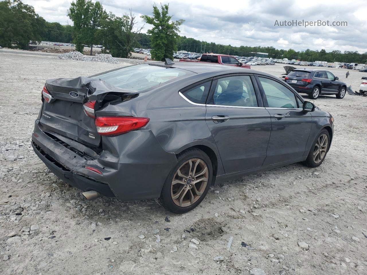 2020 Ford Fusion Sel Gray vin: 3FA6P0CD6LR154338