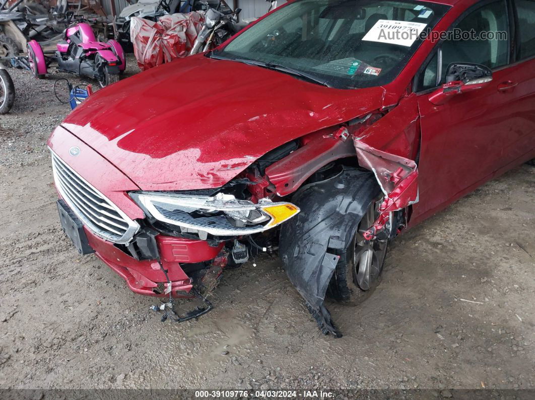 2020 Ford Fusion Sel Red vin: 3FA6P0CD6LR222959