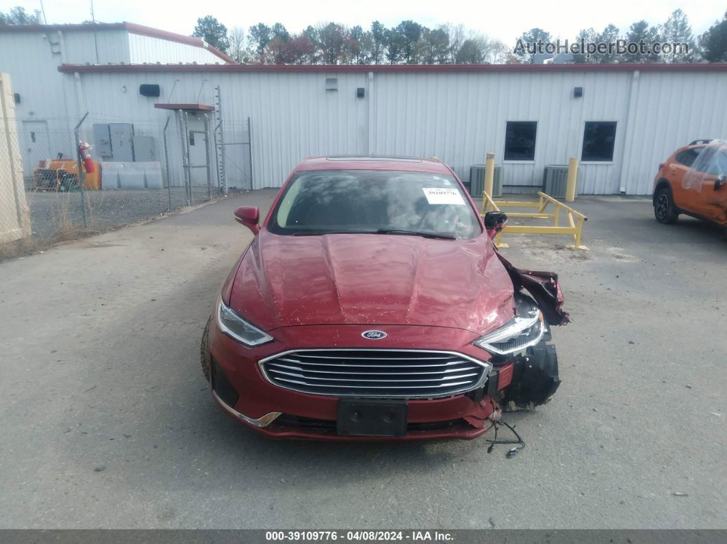 2020 Ford Fusion Sel Red vin: 3FA6P0CD6LR222959