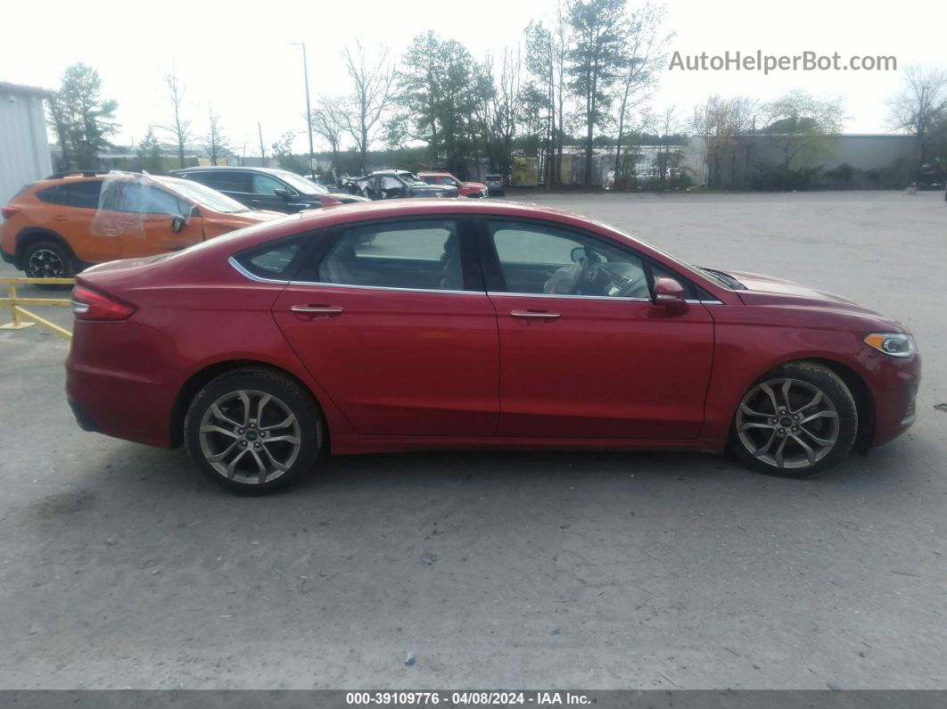 2020 Ford Fusion Sel Red vin: 3FA6P0CD6LR222959