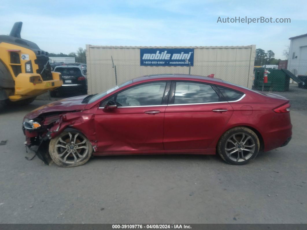 2020 Ford Fusion Sel Red vin: 3FA6P0CD6LR222959