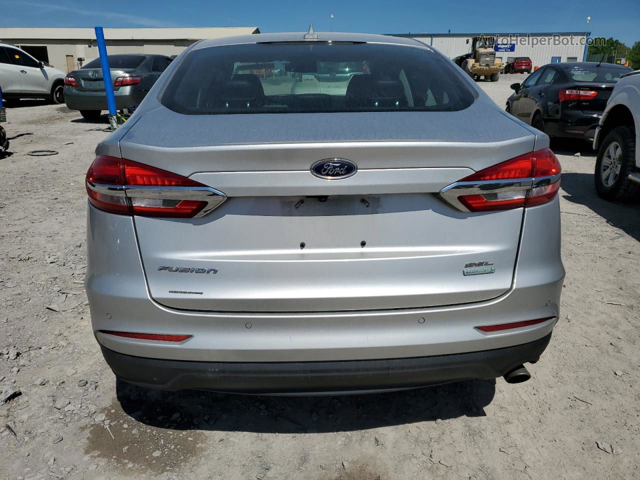 2019 Ford Fusion Sel Silver vin: 3FA6P0CD7KR182373