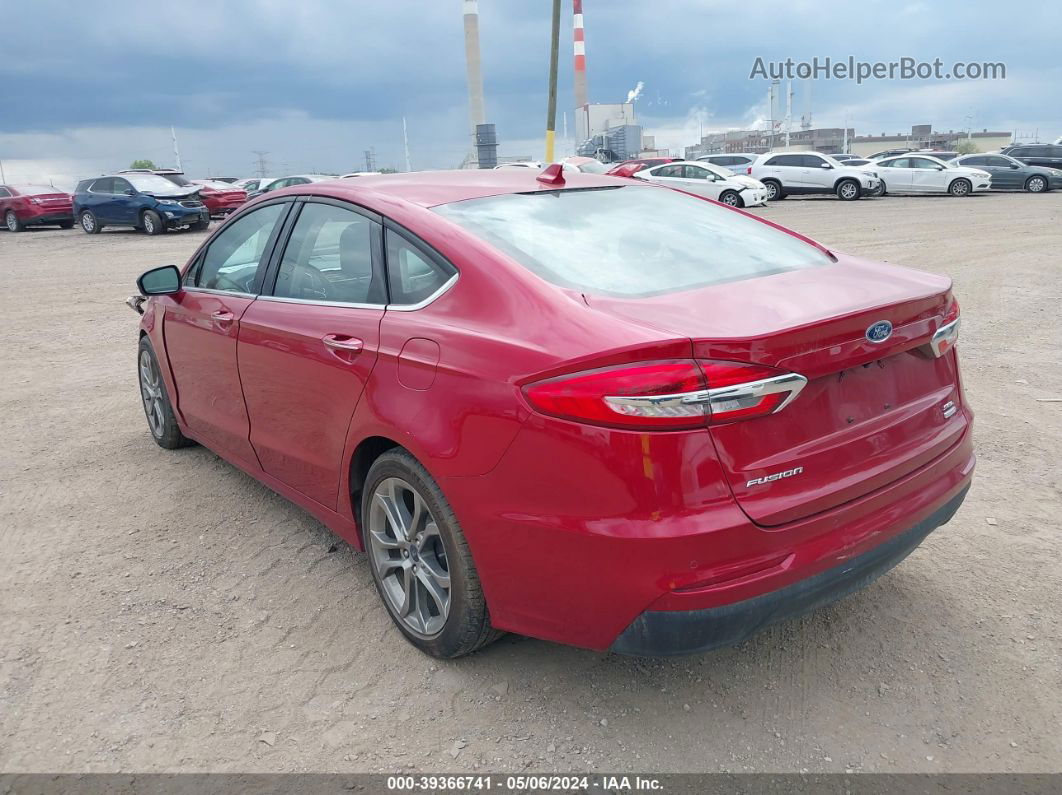 2020 Ford Fusion Sel Red vin: 3FA6P0CD7LR135197