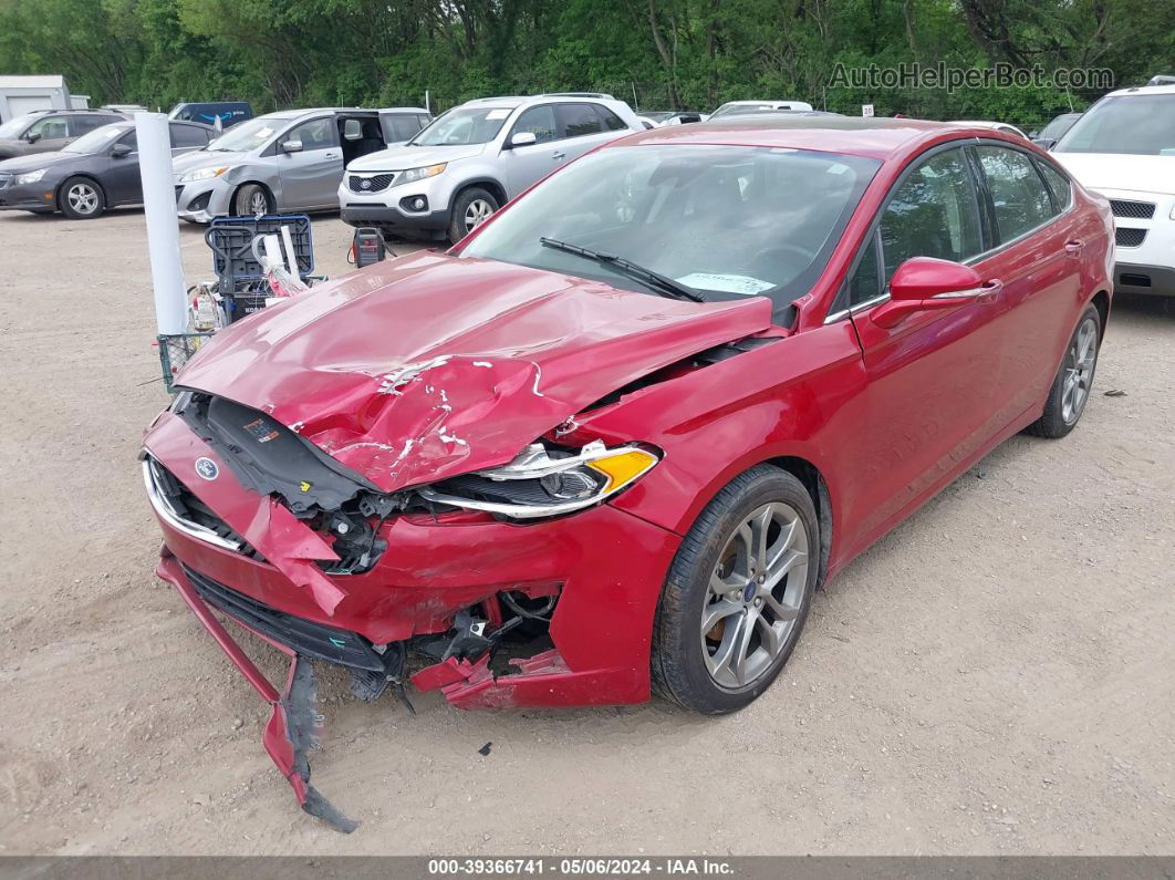 2020 Ford Fusion Sel Red vin: 3FA6P0CD7LR135197