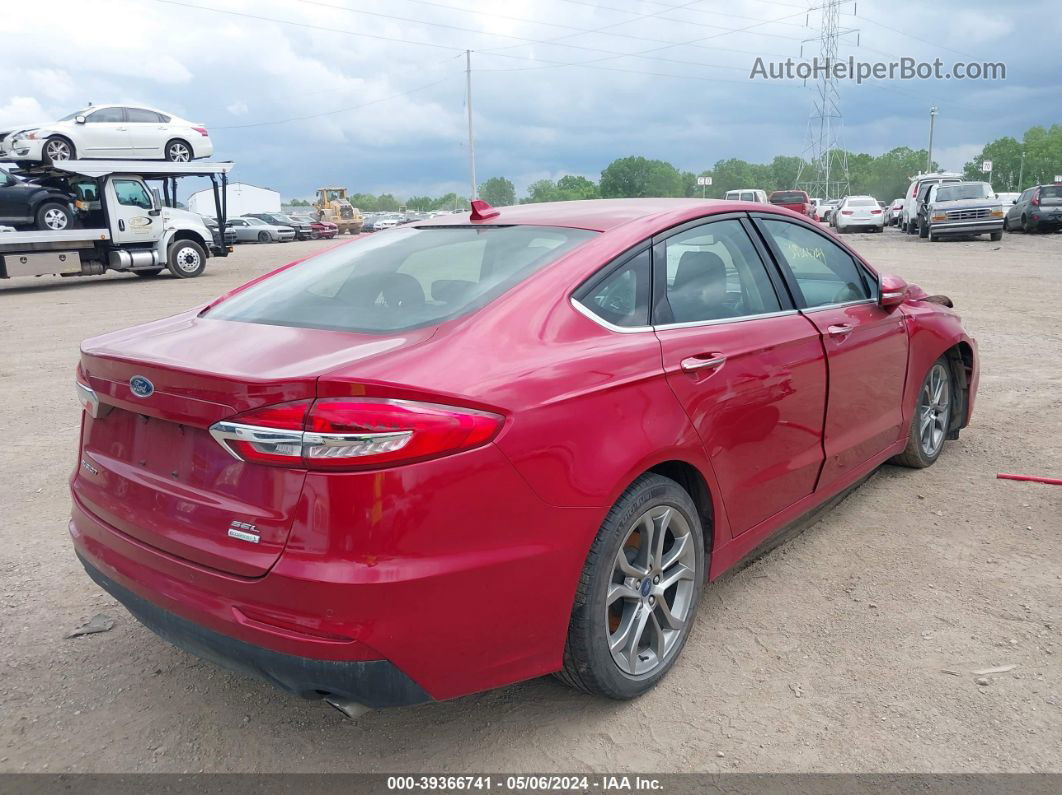 2020 Ford Fusion Sel Red vin: 3FA6P0CD7LR135197