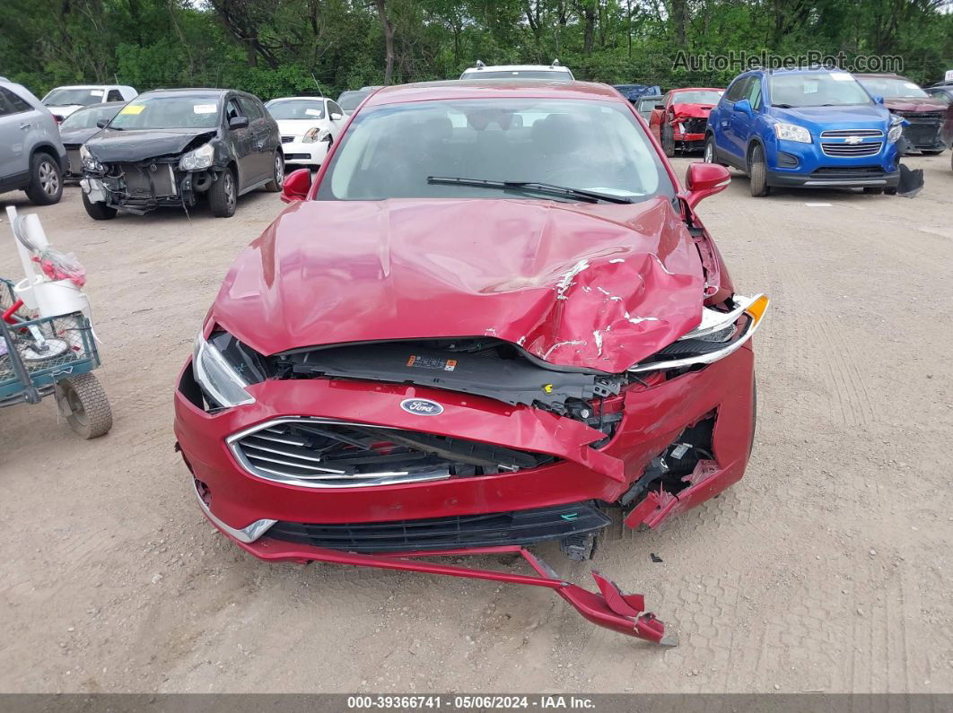 2020 Ford Fusion Sel Red vin: 3FA6P0CD7LR135197