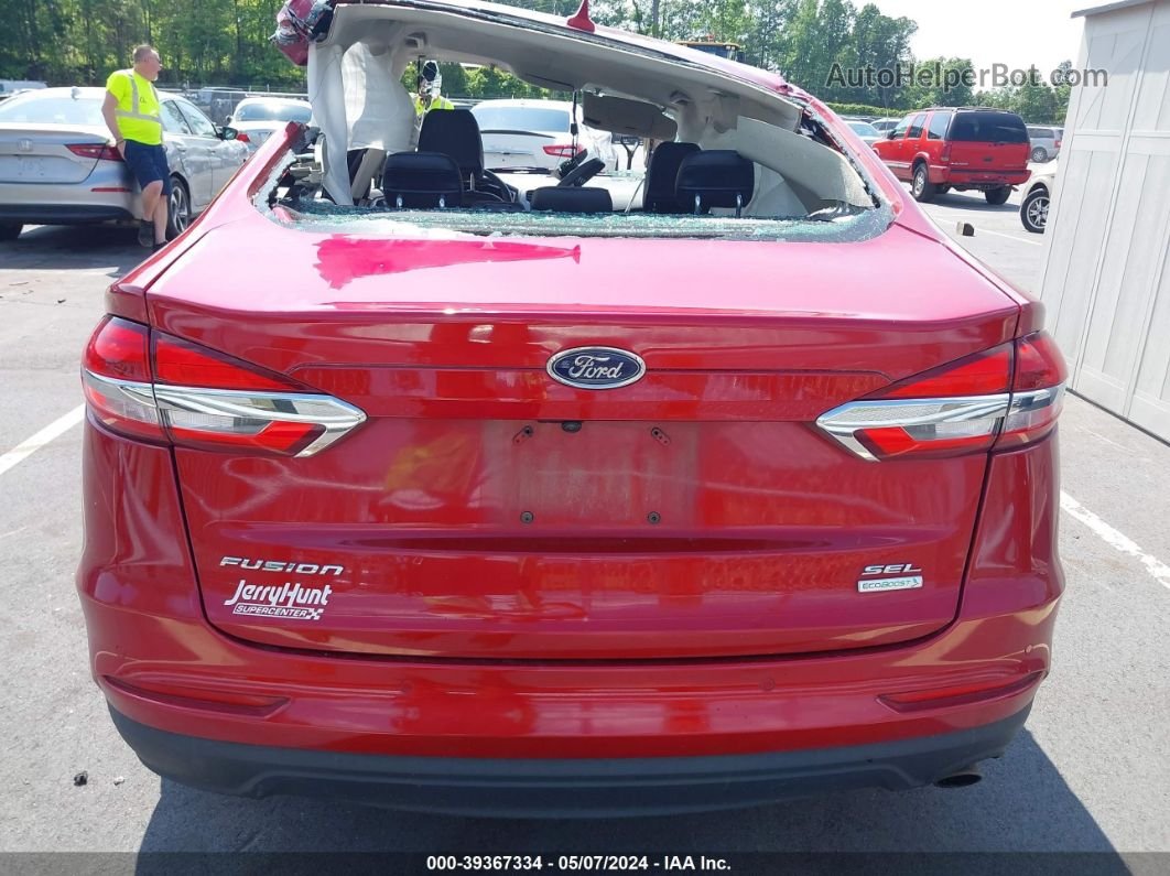 2020 Ford Fusion Sel Red vin: 3FA6P0CD7LR195822