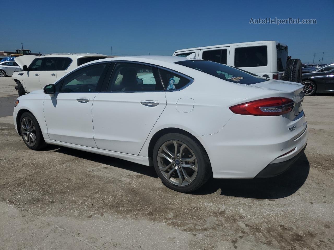 2019 Ford Fusion Sel White vin: 3FA6P0CD8KR182351