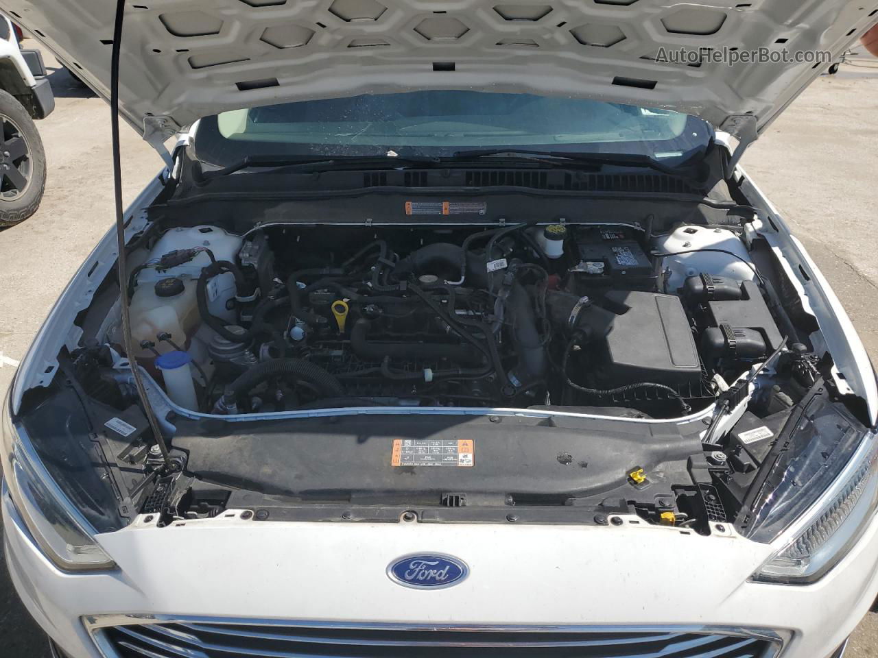 2019 Ford Fusion Sel White vin: 3FA6P0CD8KR182351