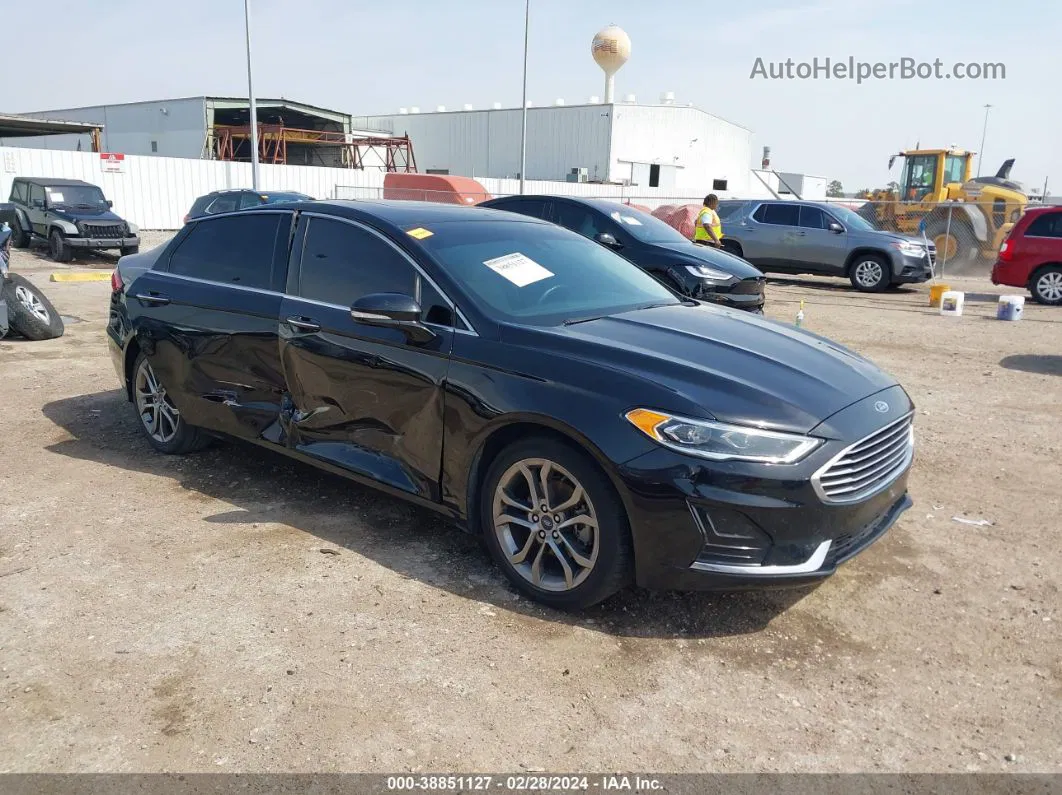 2019 Ford Fusion Sel Черный vin: 3FA6P0CD8KR219544