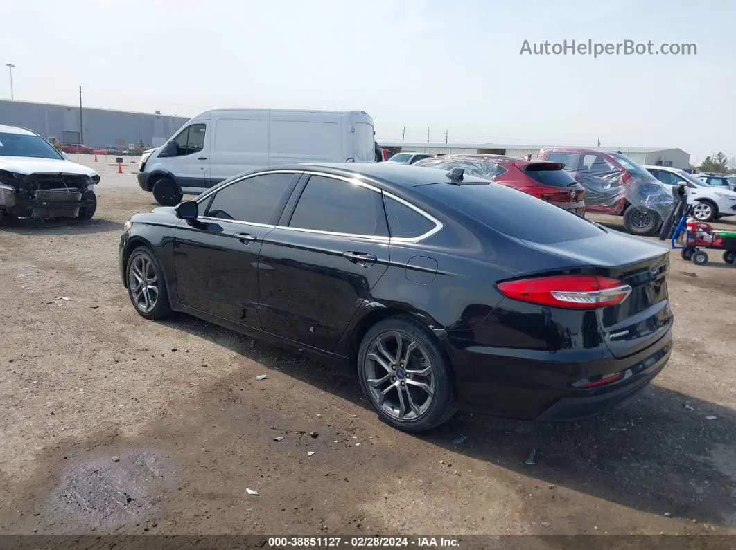 2019 Ford Fusion Sel Черный vin: 3FA6P0CD8KR219544