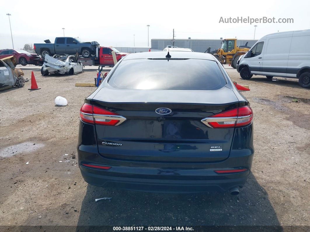 2019 Ford Fusion Sel Черный vin: 3FA6P0CD8KR219544