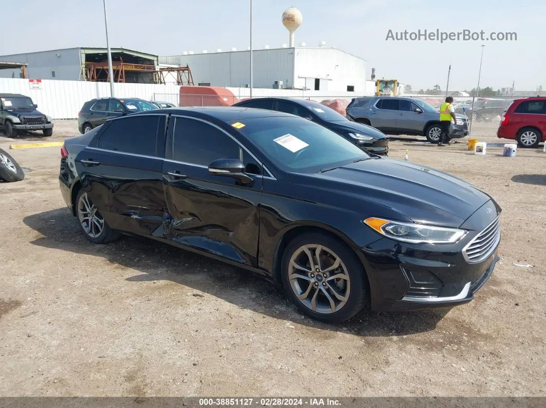 2019 Ford Fusion Sel Черный vin: 3FA6P0CD8KR219544