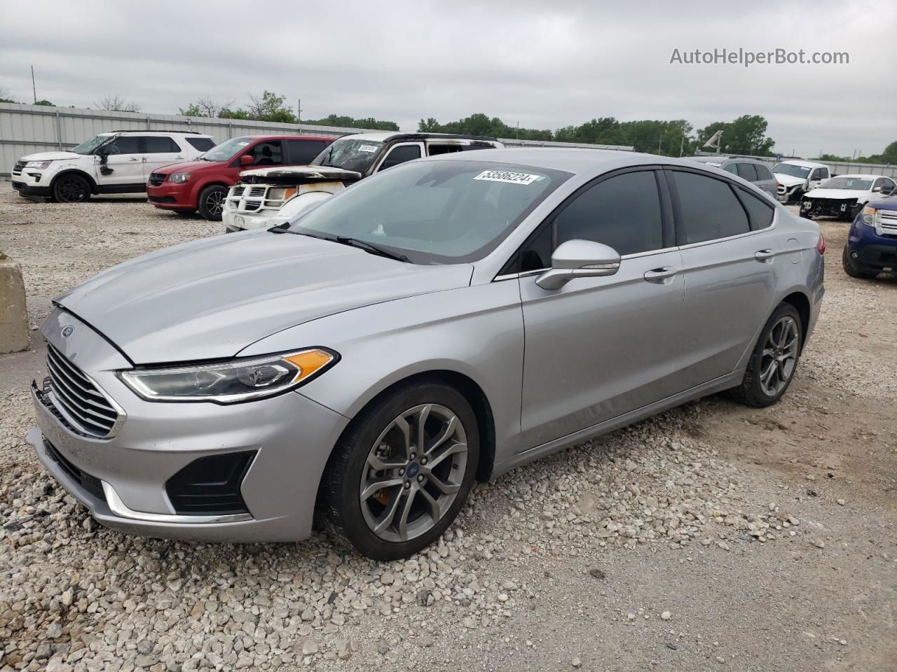 2020 Ford Fusion Sel Silver vin: 3FA6P0CD8LR138643