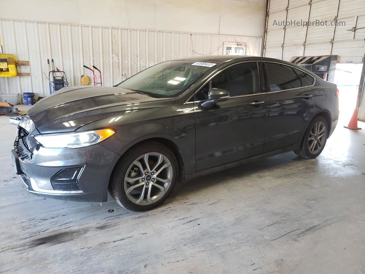 2019 Ford Fusion Sel Gray vin: 3FA6P0CD9KR142022