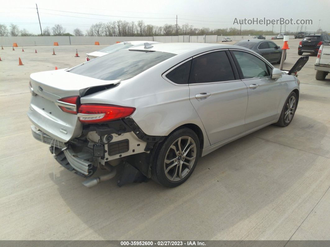 2019 Ford Fusion Sel Silver vin: 3FA6P0CD9KR270681