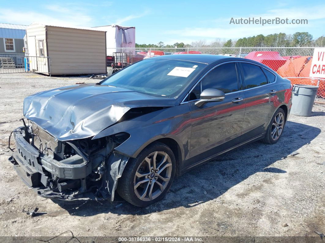 2019 Ford Fusion Sel Gray vin: 3FA6P0CDXKR144622