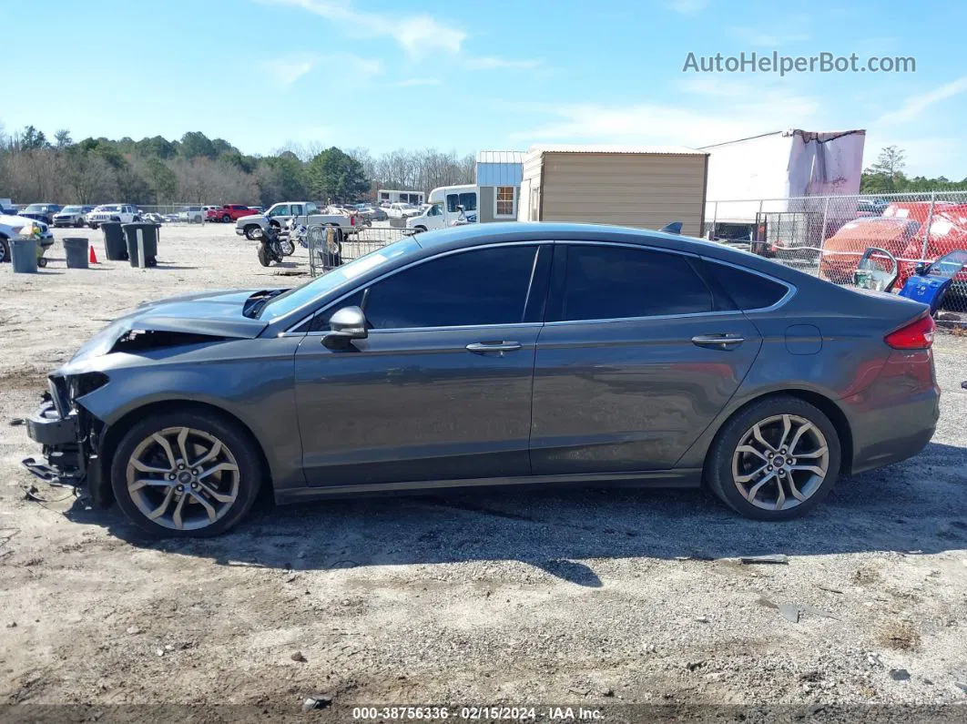 2019 Ford Fusion Sel Gray vin: 3FA6P0CDXKR144622