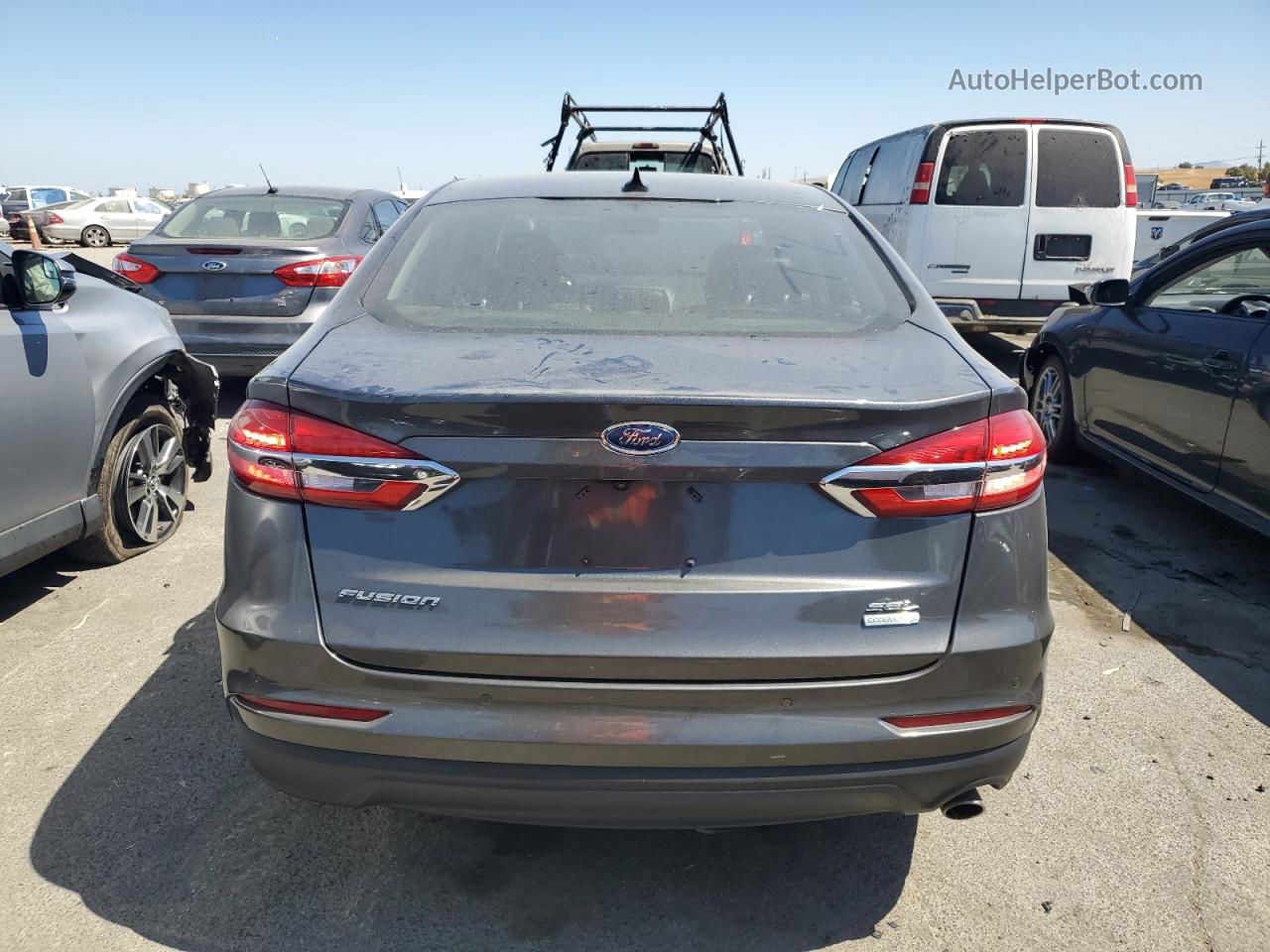 2019 Ford Fusion Sel Gray vin: 3FA6P0CDXKR180259