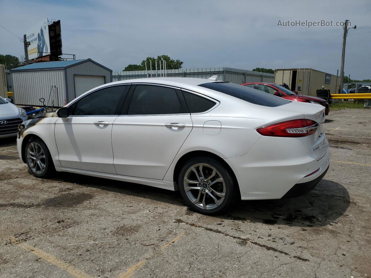 2019 Ford Fusion Sel White vin: 3FA6P0CDXKR231968