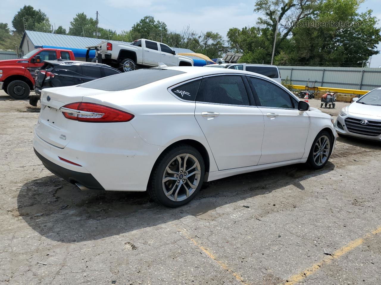 2019 Ford Fusion Sel White vin: 3FA6P0CDXKR231968