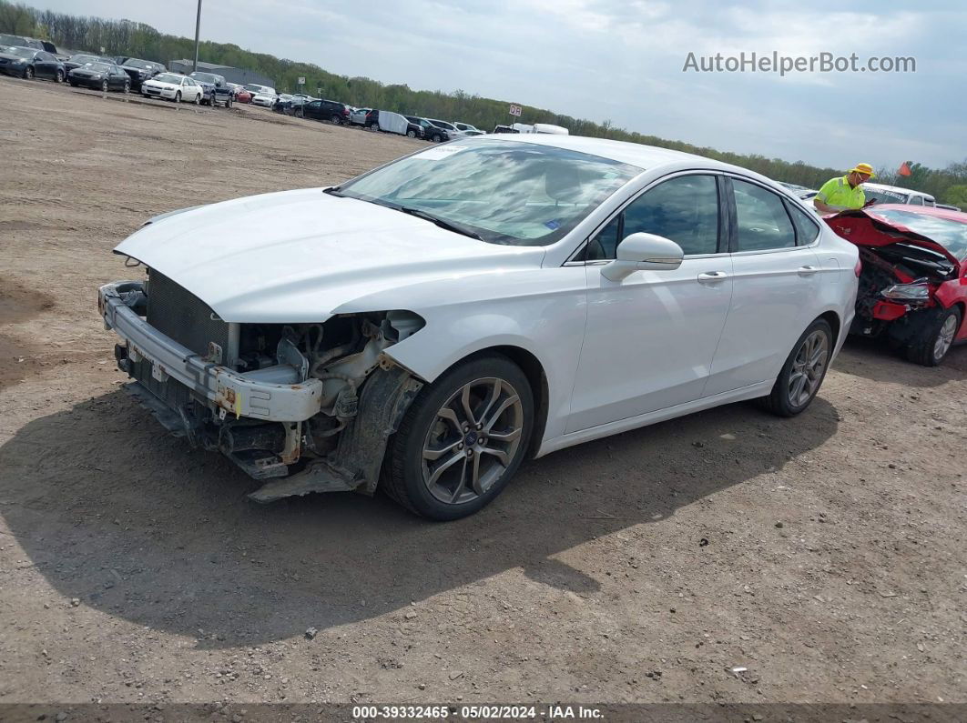 2019 Ford Fusion Sel White vin: 3FA6P0CDXKR233929