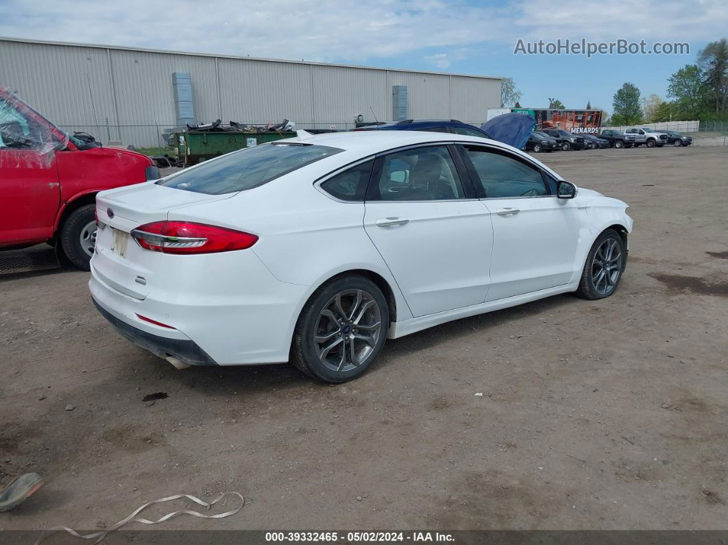 2019 Ford Fusion Sel White vin: 3FA6P0CDXKR233929