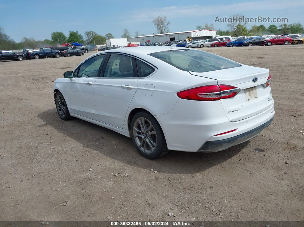 2019 Ford Fusion Sel White vin: 3FA6P0CDXKR233929