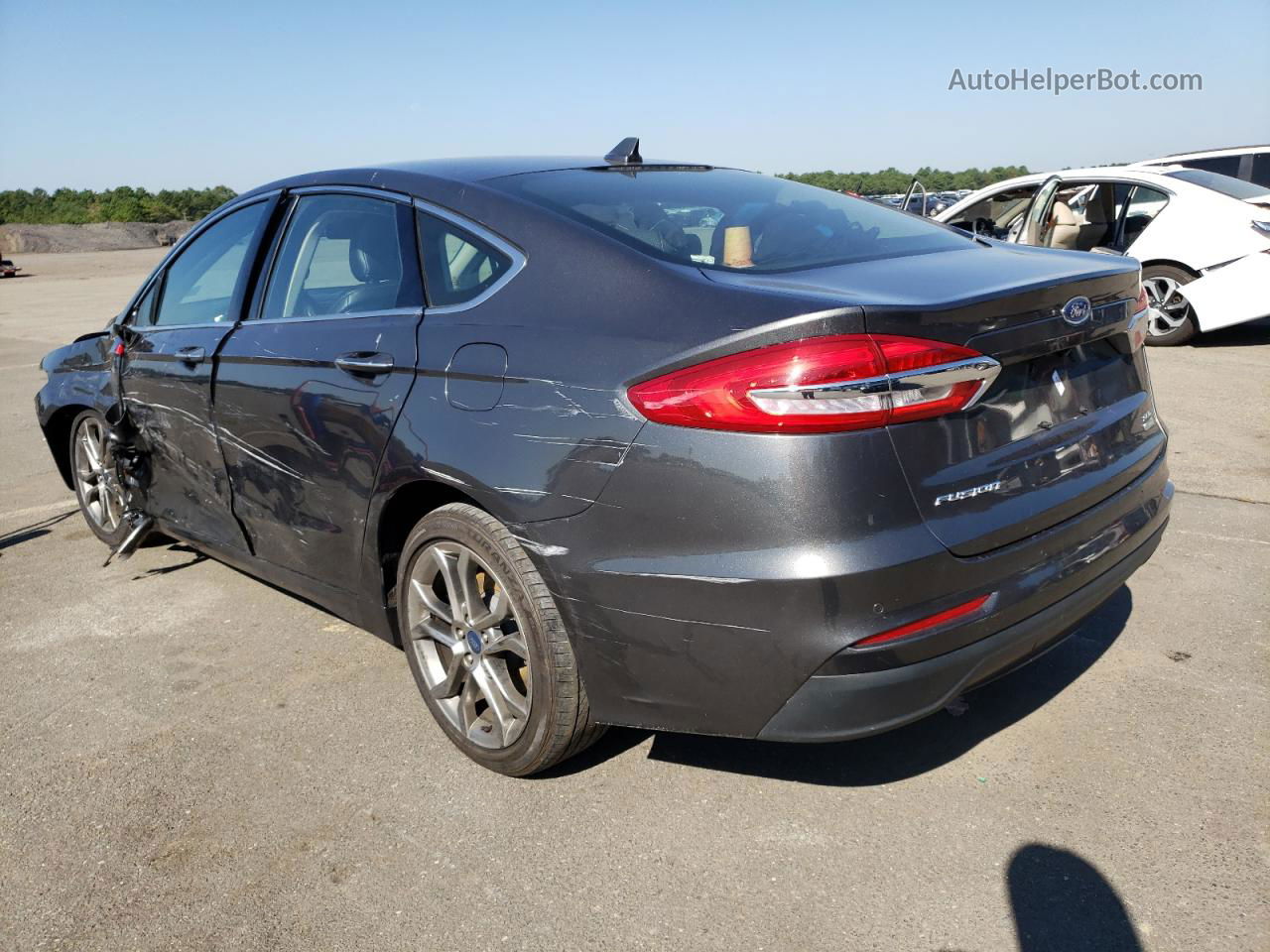 2019 Ford Fusion Sel Brown vin: 3FA6P0CDXKR260189